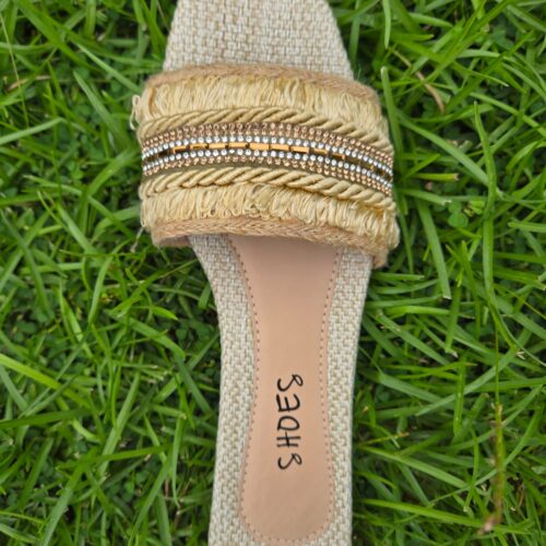 Dewoman Cream and Beige DeWoman Sandal s100